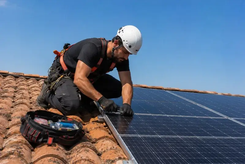 Maintenance et monitoring de panneaux solaires à Pas-de-Jeu