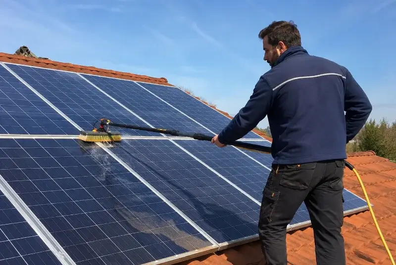 Nettoyage et entretien de panneaux solaires à Pas-de-Jeu