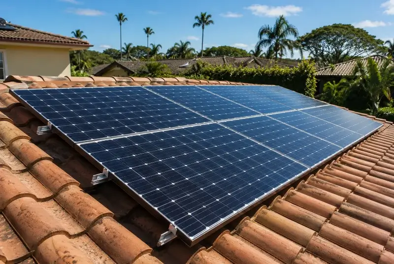 Installation de panneaux solaires à Pas-de-Jeu